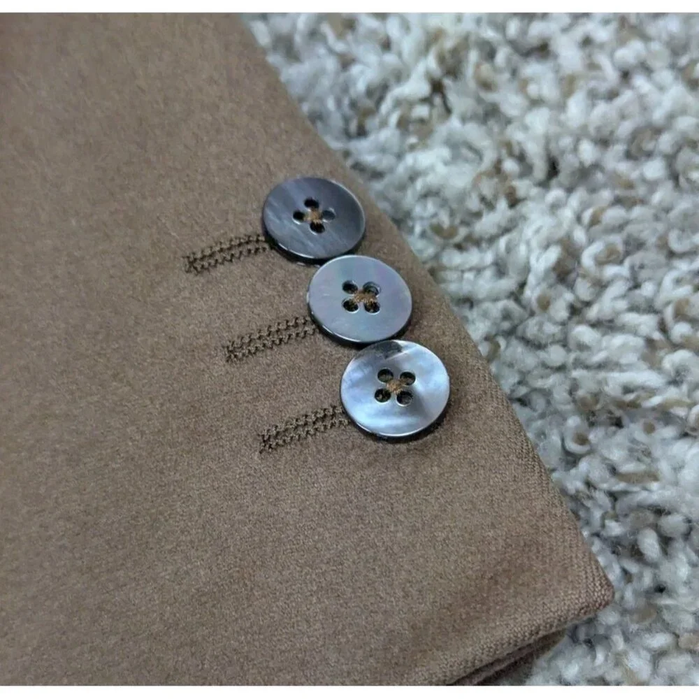 Canali Loro Piana Blazer Jacket Men 54L EU 44L US Beige Wool Cashmere One Button